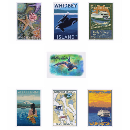 Whidbey Postcards - 7 Designs - Lantern Press